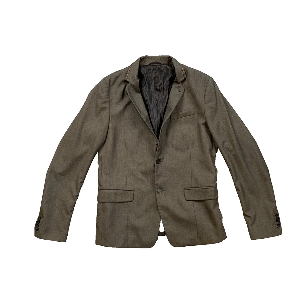 Diesel Blazer Mens 38 (EU 48) Graphite Slim Fit Two Button Front Notch Lapel